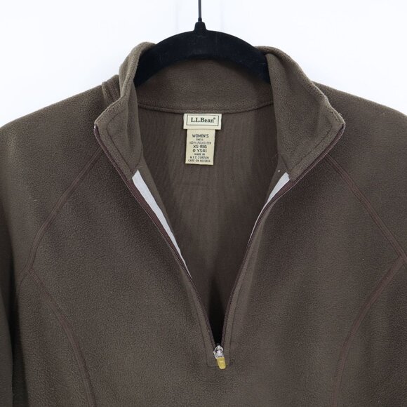 L.L.Bean Fleece Sweater Women's XS Brown Gorpcore Layering Winter Snow Boarding - Picture 3 of 8